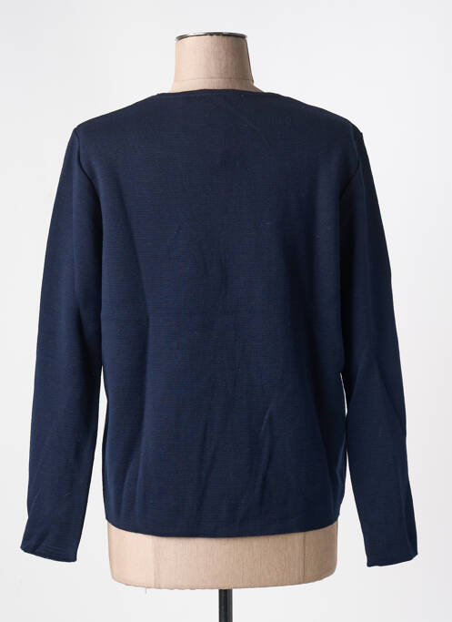 Gilet manches longues fermeture boutonnée sur le devant bleu I.ODENA femme