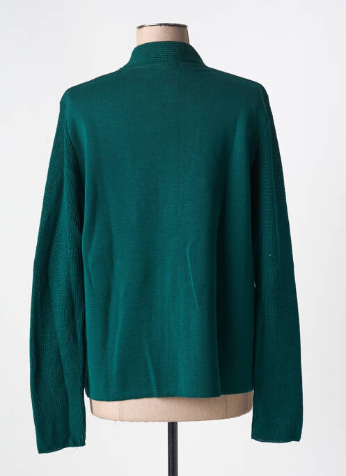 Gilet manches longues col v vert I.ODENA femme
