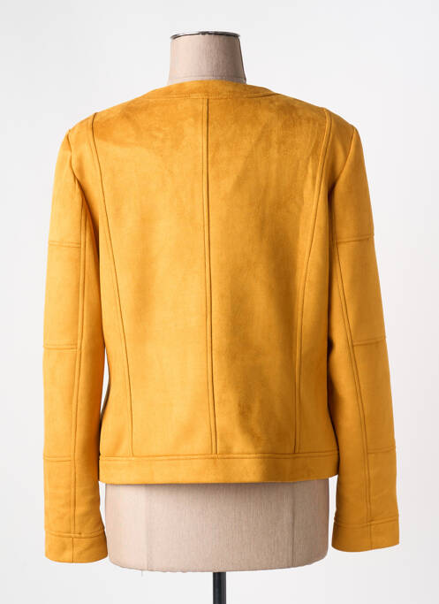 Veste casual col rond jaune GUY DUBOUIS femme