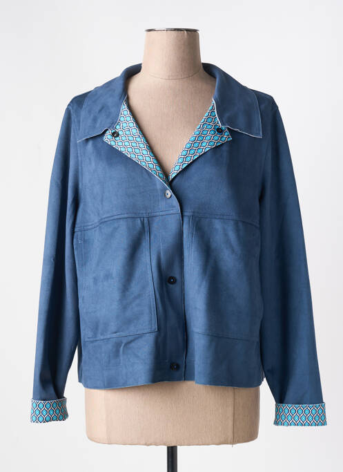 Veste casual coupe droite bleu REVER MILE femme