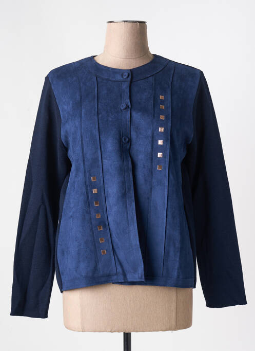 Gilet manches longues bleu I.ODENA femme