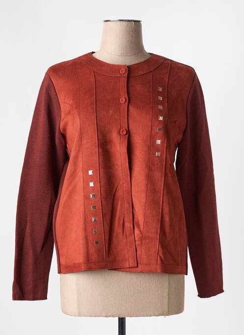 Gilet manches longues marron I.ODENA femme