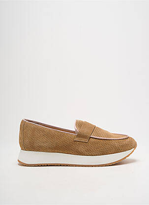 Mocassins nubuck talon plat jusqu'à 3cm marron ALFA femme