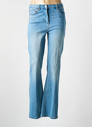 Jean coupe flare stretch taille haute bleu C'EST BEAU LA VIE femme