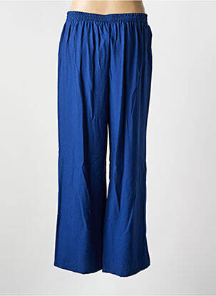 Pantalon large coupe fluide taille basse bleu C'EST BEAU LA VIE femme