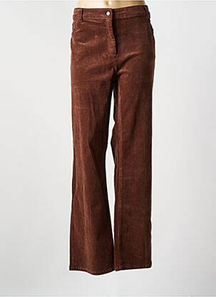 Pantalon flare stretch taille normale marron JULIE GUERLANDE femme