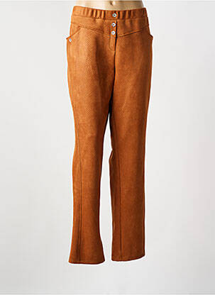 Jegging tissage suedine taille normale orange GUY DUBOUIS femme
