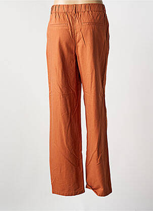 Pantalon droit tissage popeline taille haute orange C'EST BEAU LA VIE femme