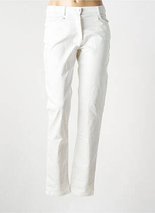 Jeans coupe slim stretch taille normale blanc CHRISTINE LAURE femme