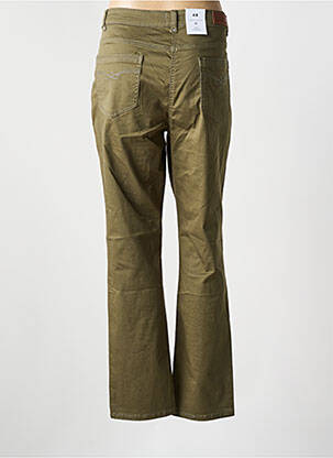 Pantalon slim tissage popeline taille normale vert JULIE GUERLANDE femme