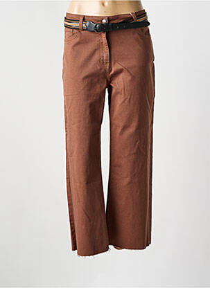 Jeans coupe large stretch taille normale marron C'EST BEAU LA VIE femme