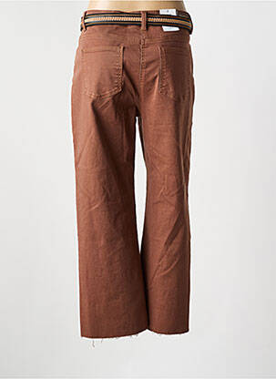 Jeans coupe large stretch taille normale marron C'EST BEAU LA VIE femme
