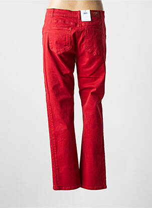 Jeans coupe droite stretch taille normale rouge C'EST BEAU LA VIE femme
