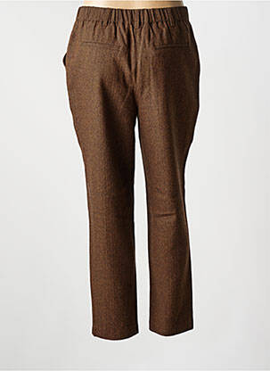 Pantalon chino poches taille haute marron C'EST BEAU LA VIE femme