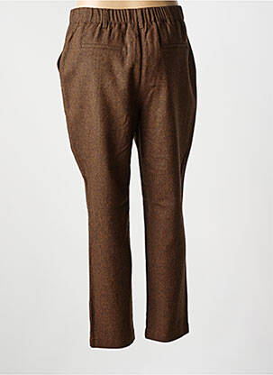 Pantalon chino poches taille haute marron C'EST BEAU LA VIE femme