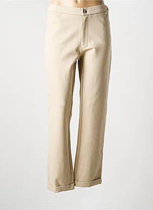 Pantalon slim taille élastique taille normale beige WALTRON femme