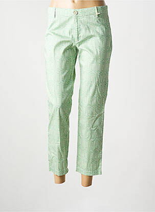 Pantalon 7/8 stretch vert WALTRON femme