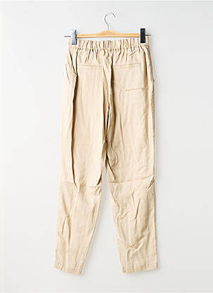 Pantalon chino tissage popeline taille haute beige C'EST BEAU LA VIE femme