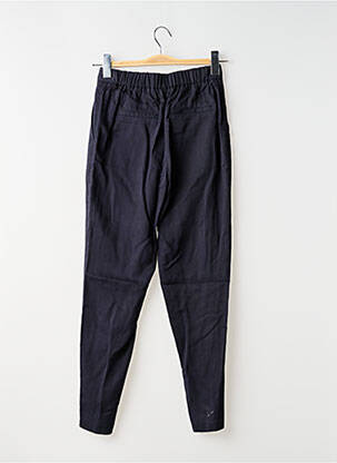 Pantalon chino tissage popeline taille haute bleu C'EST BEAU LA VIE femme