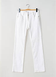 Jeans coupe droite taille haute taille haute blanc C'EST BEAU LA VIE femme