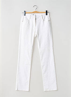 Jeans coupe droite taille haute taille haute blanc C'EST BEAU LA VIE femme