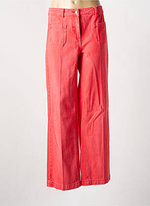Jeans coupe large rouge C'EST BEAU LA VIE femme