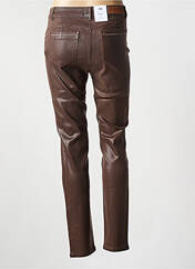 Jeans coupe slim marron JULIE GUERLANDE femme seconde vue