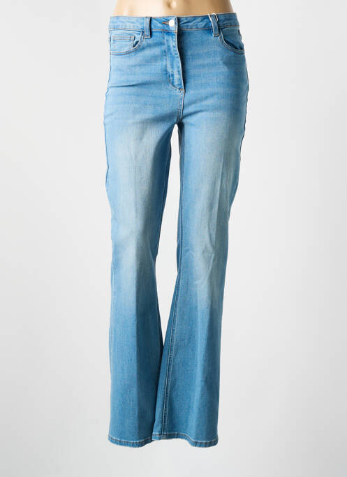 Jean coupe flare stretch taille haute bleu C'EST BEAU LA VIE femme