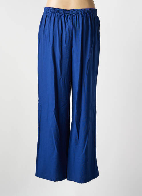 Pantalon large coupe fluide taille basse bleu C'EST BEAU LA VIE femme