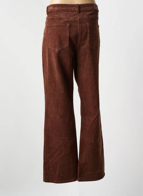 Pantalon flare stretch taille normale marron JULIE GUERLANDE femme