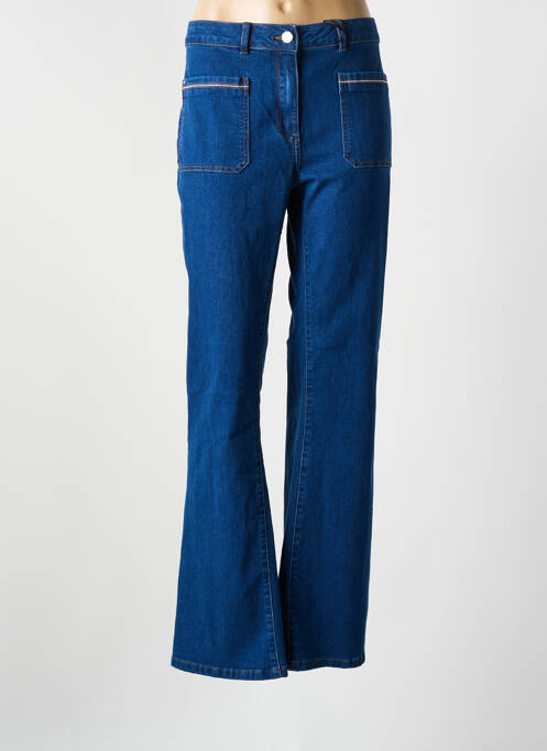 Jean coupe flare stretch taille haute bleu JULIE GUERLANDE femme