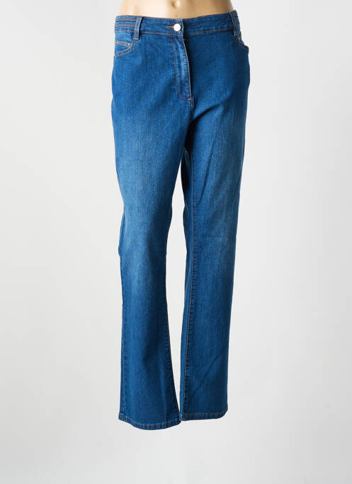 Jeans coupe droite stretch taille normale bleu JULIE GUERLANDE femme