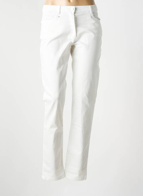 Jeans coupe slim stretch taille normale blanc CHRISTINE LAURE femme