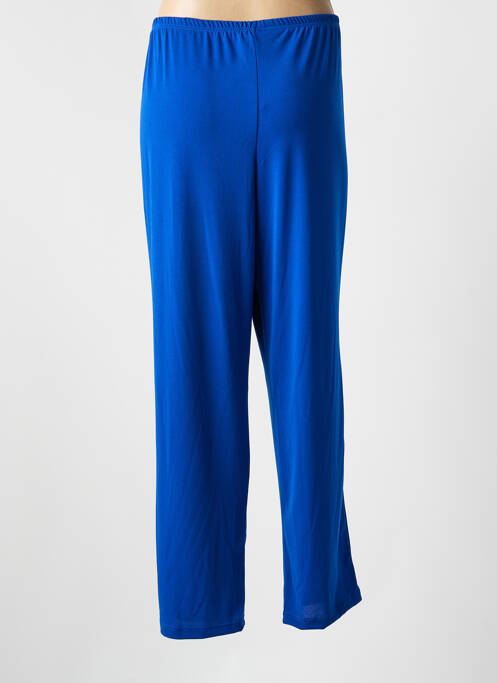 Pantalon droit tissage crêpe taille haute bleu TELMAIL femme