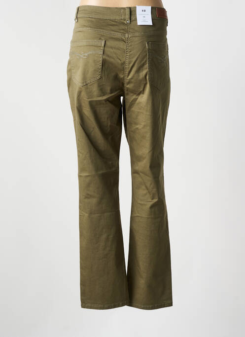 Pantalon slim tissage popeline taille normale vert JULIE GUERLANDE femme