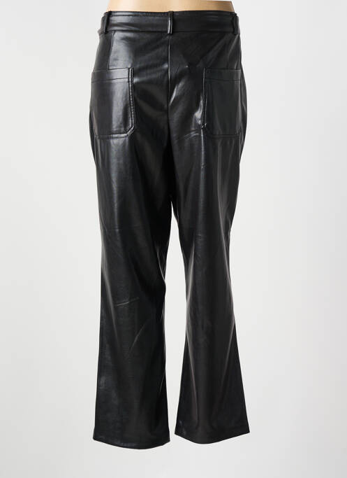 Pantalon chino fermeture zippée sous rabat boutonné noir JULIE GUERLANDE femme
