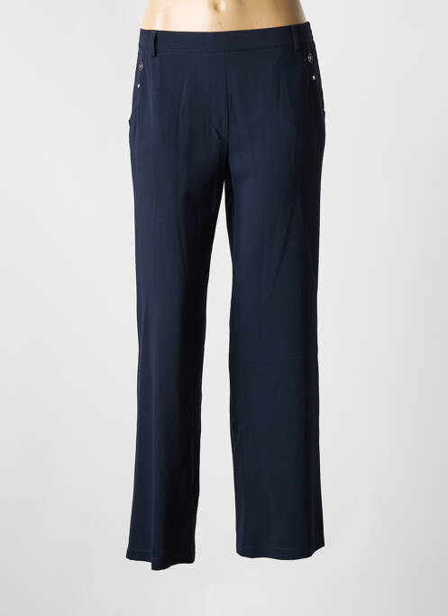 Pantalon droit taille haute taille haute bleu CHRISTINE LAURE femme