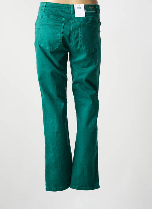 Jeans coupe droite stretch taille normale vert C'EST BEAU LA VIE femme