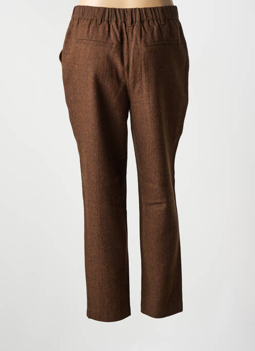 Pantalon chino poches taille haute marron C'EST BEAU LA VIE femme