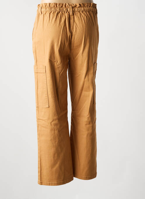 Jeans coupe large poches taille haute marron C'EST BEAU LA VIE femme