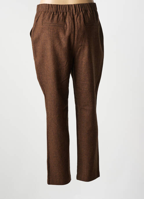 Pantalon chino poches taille haute marron C'EST BEAU LA VIE femme