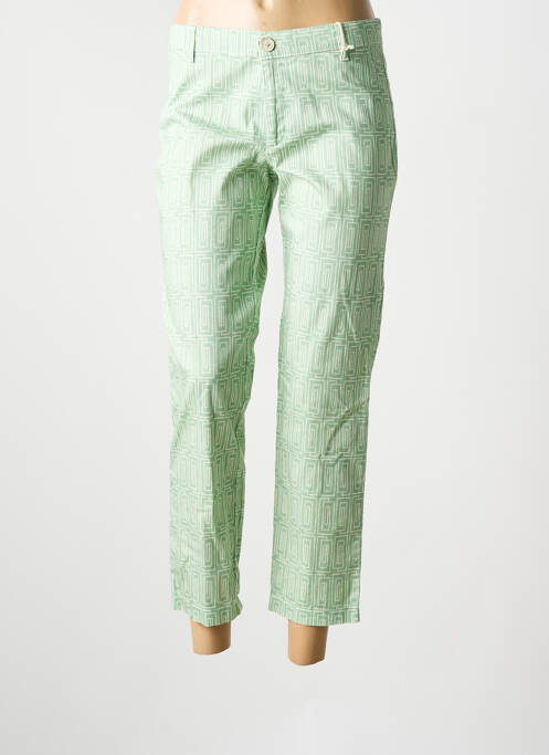 Pantalon 7/8 stretch vert WALTRON femme
