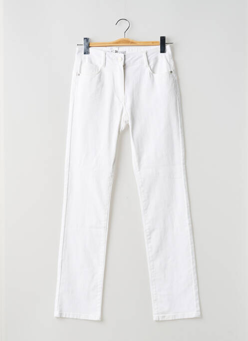Jeans coupe droite taille haute taille haute blanc C'EST BEAU LA VIE femme