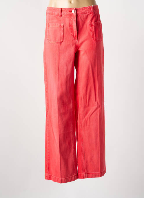 Jeans coupe large rouge C'EST BEAU LA VIE femme