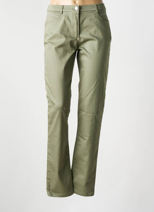 Jeans coupe slim vert CHRISTINE LAURE femme