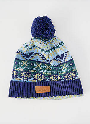Bonnet maille fine bleu PULL IN homme