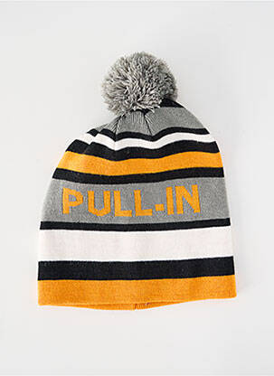 Bonnet tissage lainage orange PULL IN homme