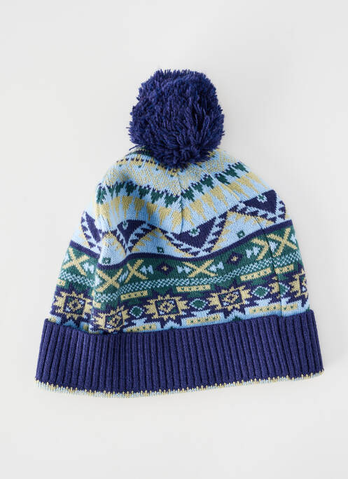 Bonnet tissage lainage bleu PULL IN homme