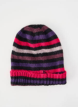 Bonnet maille grosse maille violet LITTLE MARCEL femme
