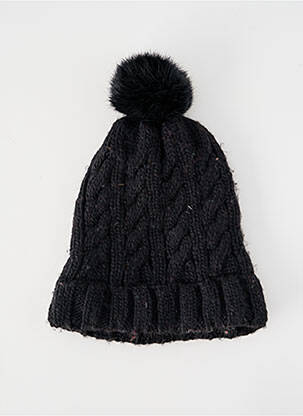 Bonnet maille grosse maille noir OAKWOOD unisexe